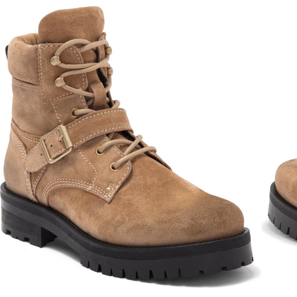 All Saints Paulina Suede Buckle Boot New - Picture 3 of 12